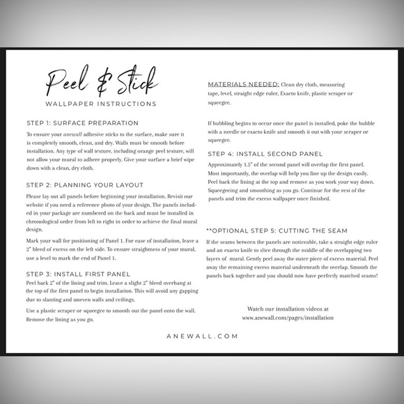 Anewall Cutesie Wallpaper Peel & Stick 141"W x 108"H Eggshell Floral Roses Mural - Picture 9 of 9